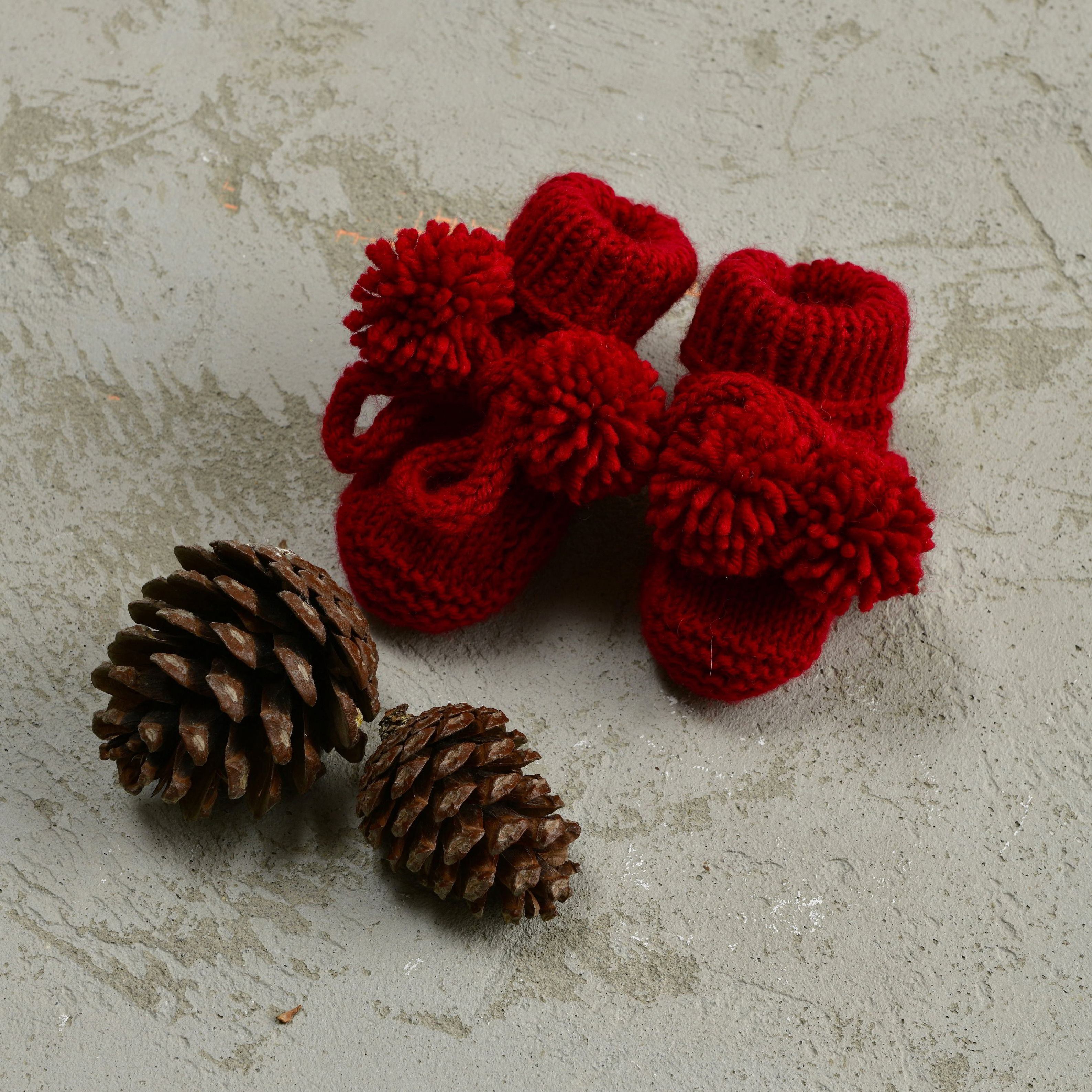The Ruby Pom Pom Booties