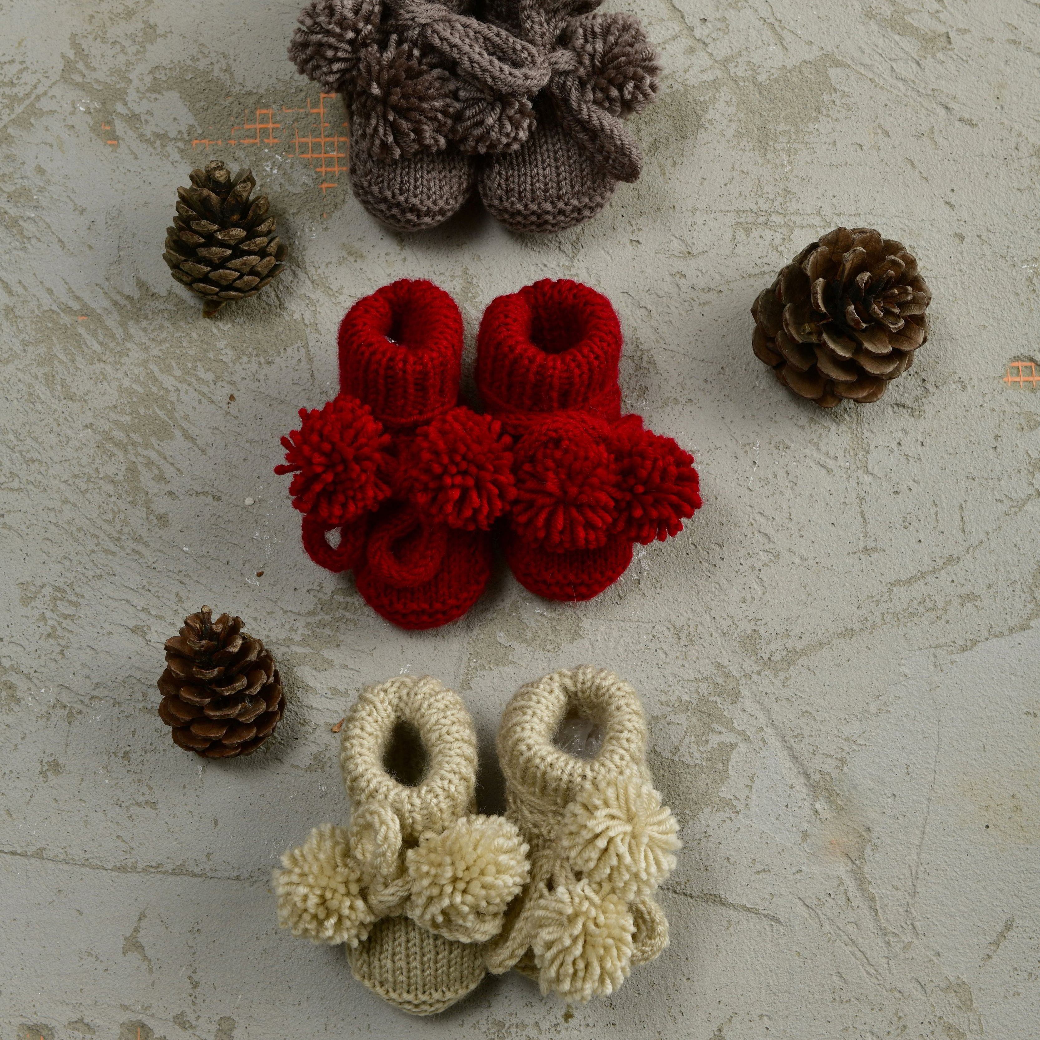 The Ruby Pom Pom Booties