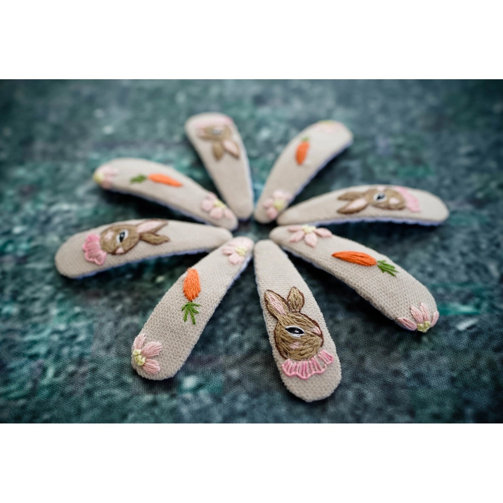 Giada Hand-Embroidered Hair Clips