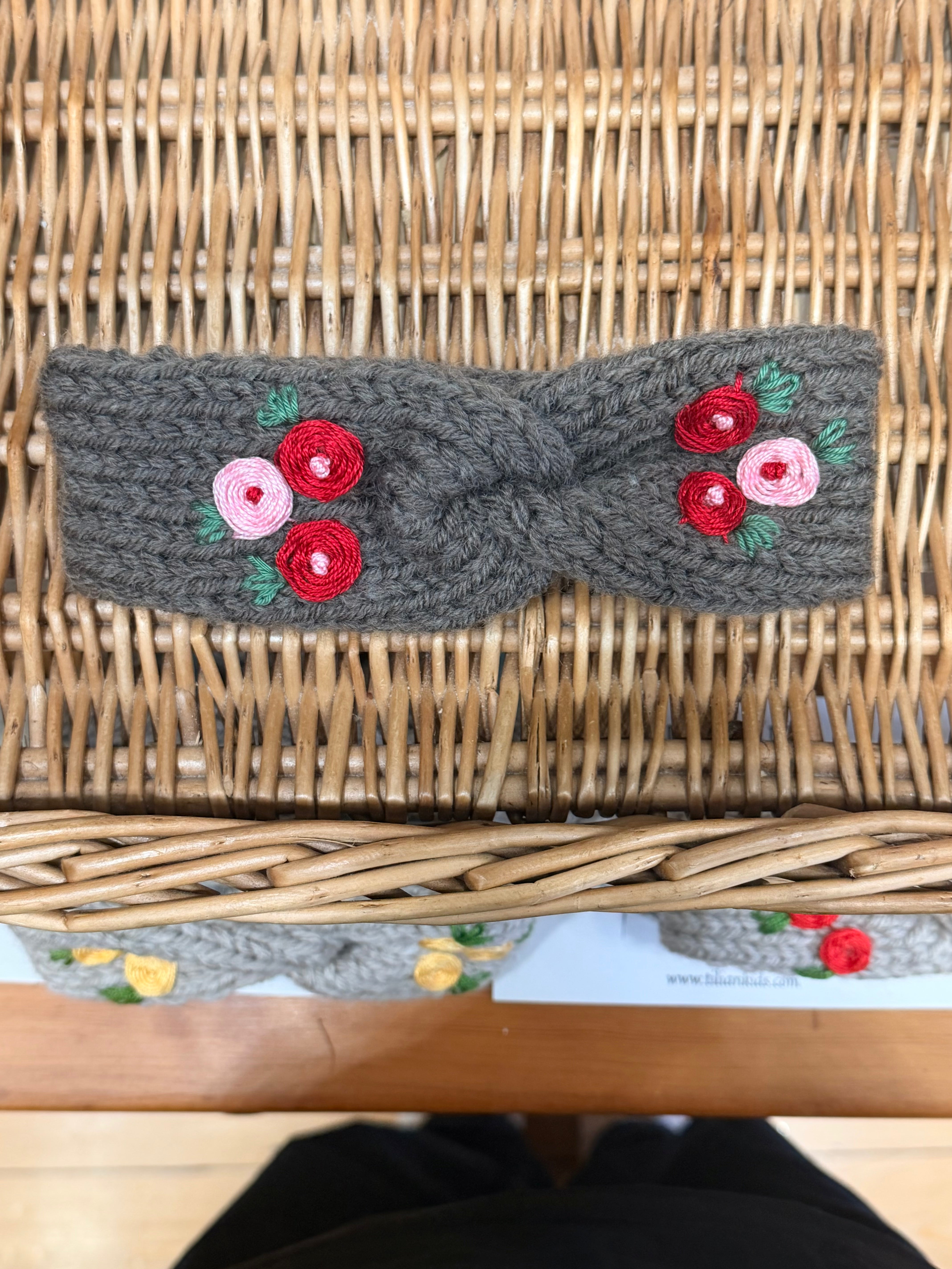 Handmade Knitted Floral Headband