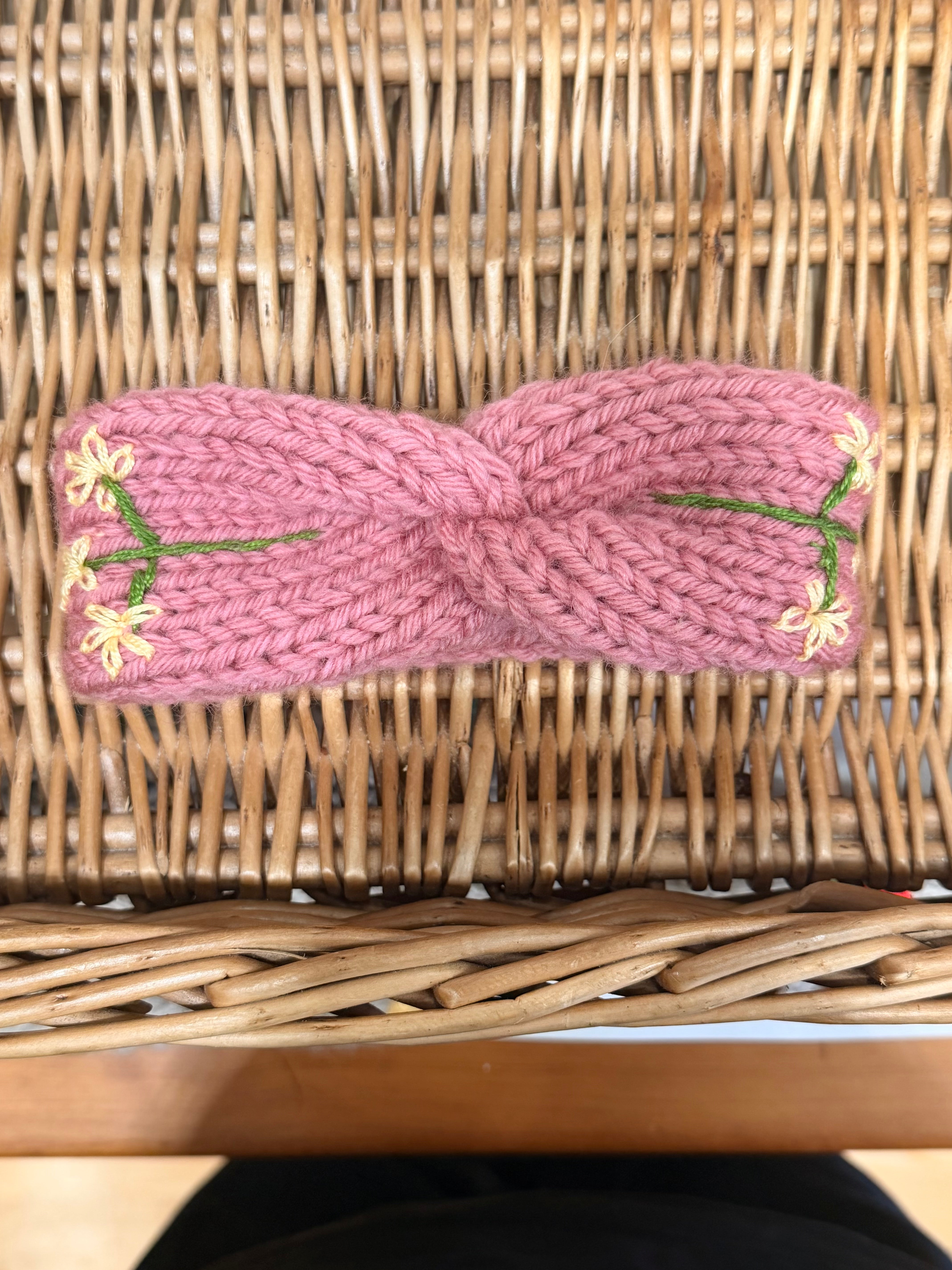 Handmade Knitted Floral Headband