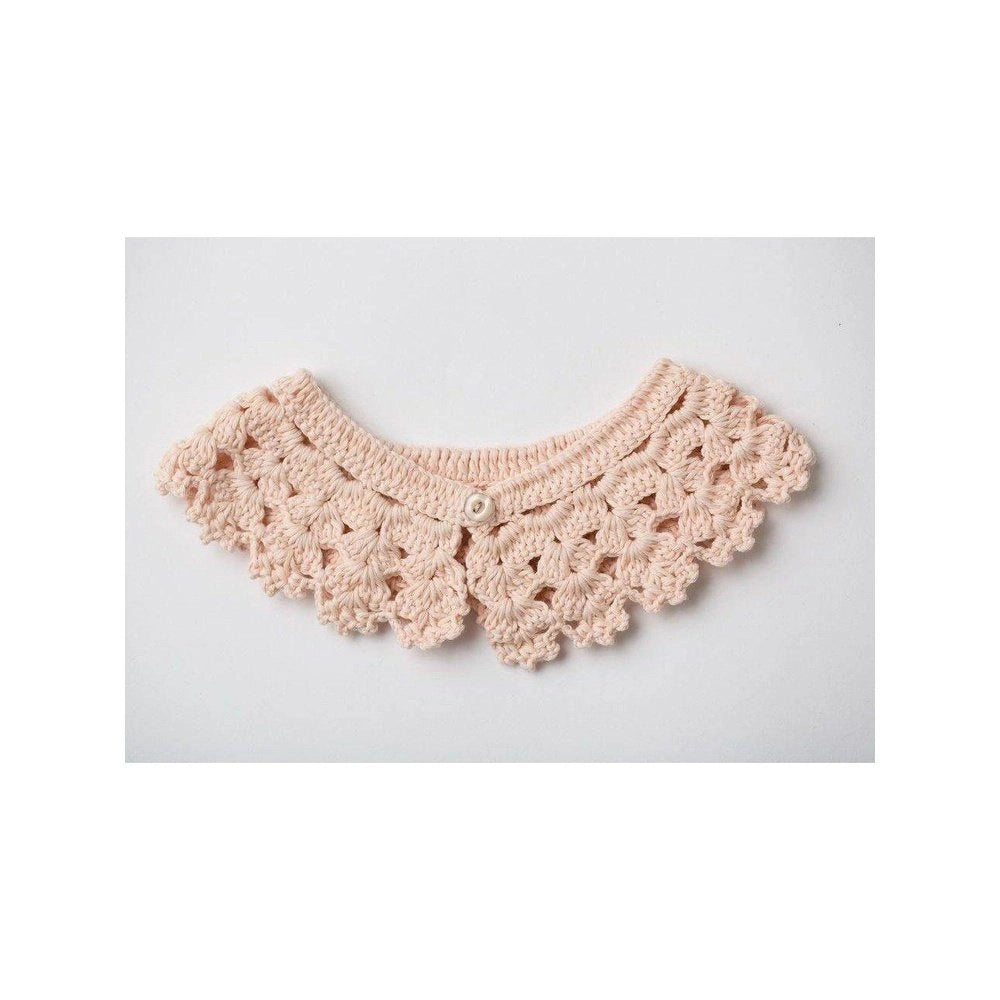 Detachable Crochet Collar TilianKids salmonpink 0-12 months