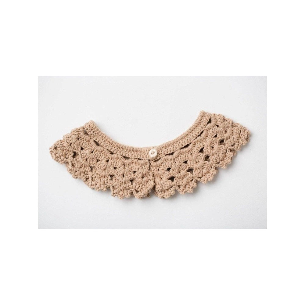 Detachable Crochet Collar TilianKids brown 0-12 months
