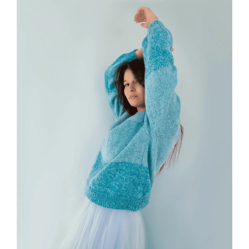Hand Knitted Jumper (blue) - TilianKids