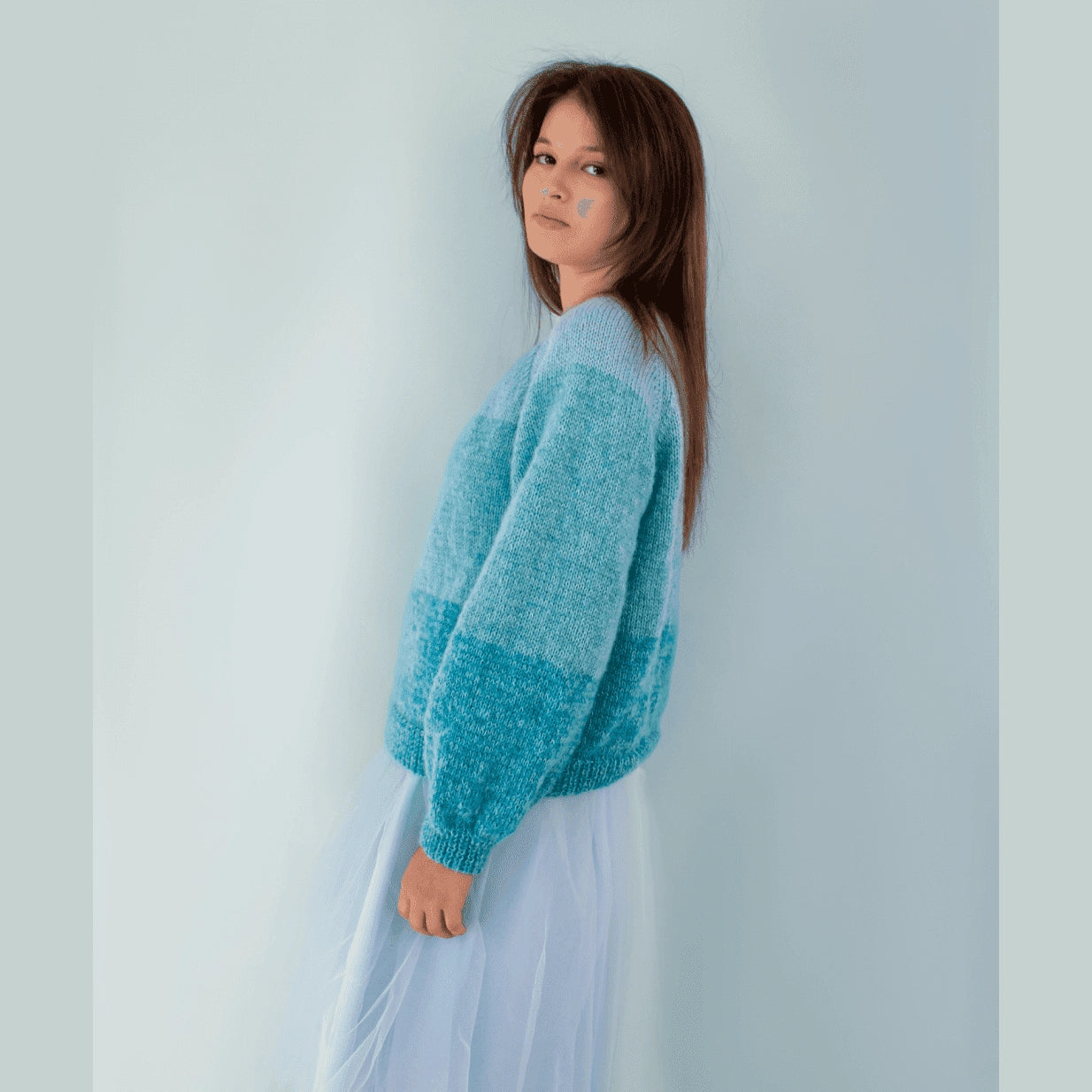 Hand Knitted Jumper (blue) - TilianKids
