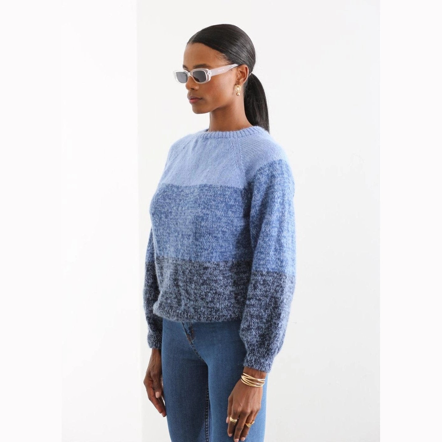 Hand Knitted Jumper (blue) - TilianKids