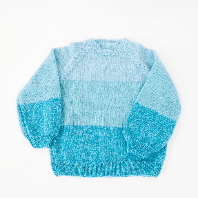 Hand Knitted Jumper (blue) - TilianKids