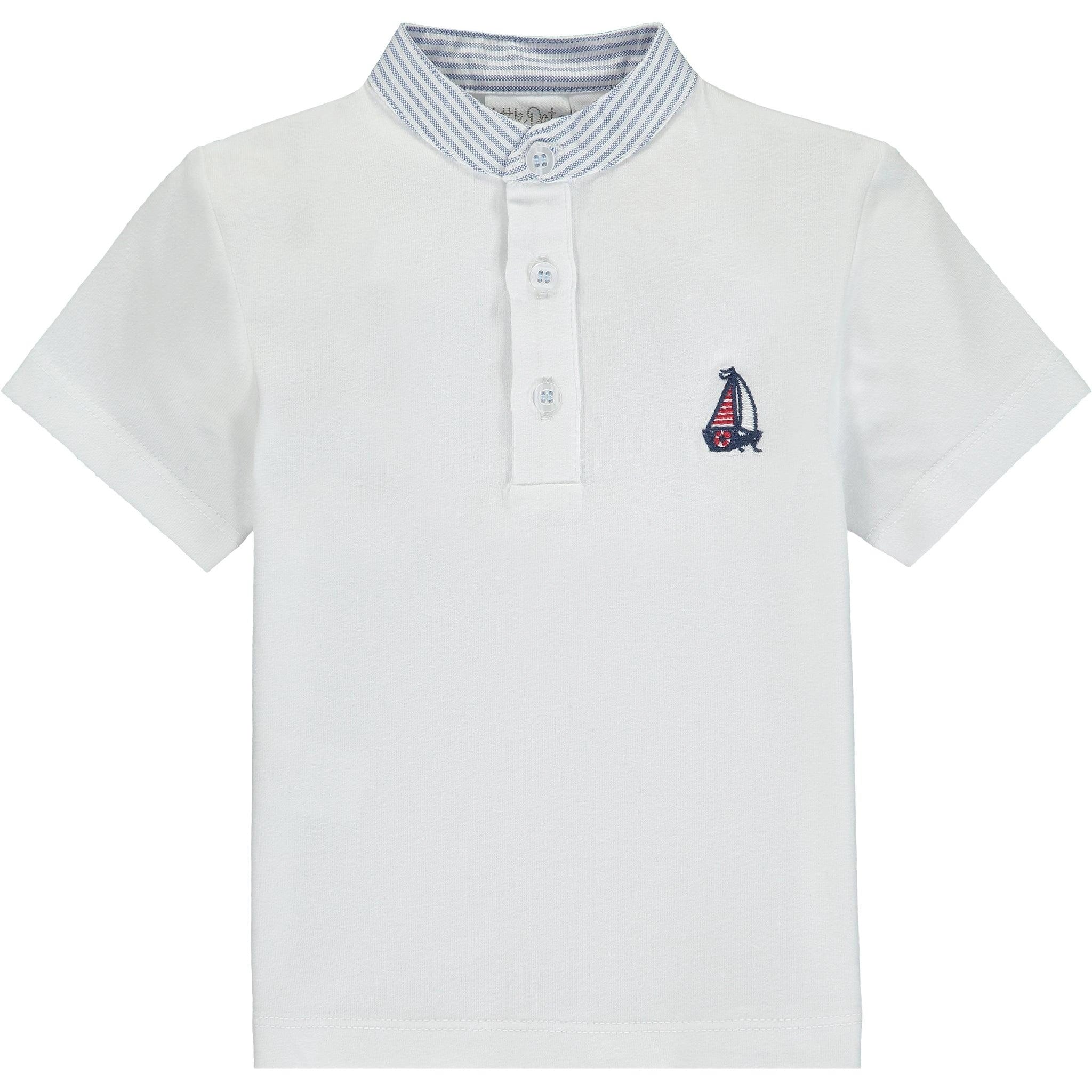 Polo Shirt with stripe stand up collar - TilianKids