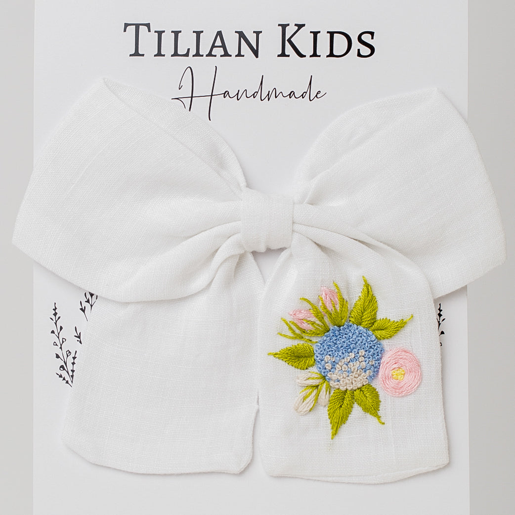 Nigella Embroidered Hair Bow