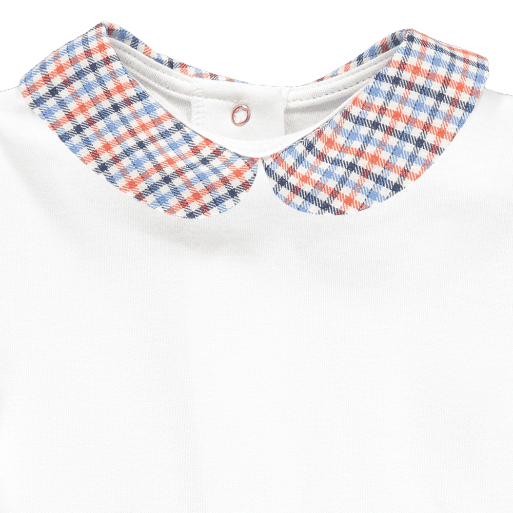 Baby Bodysuit with Check Collar - TilianKids