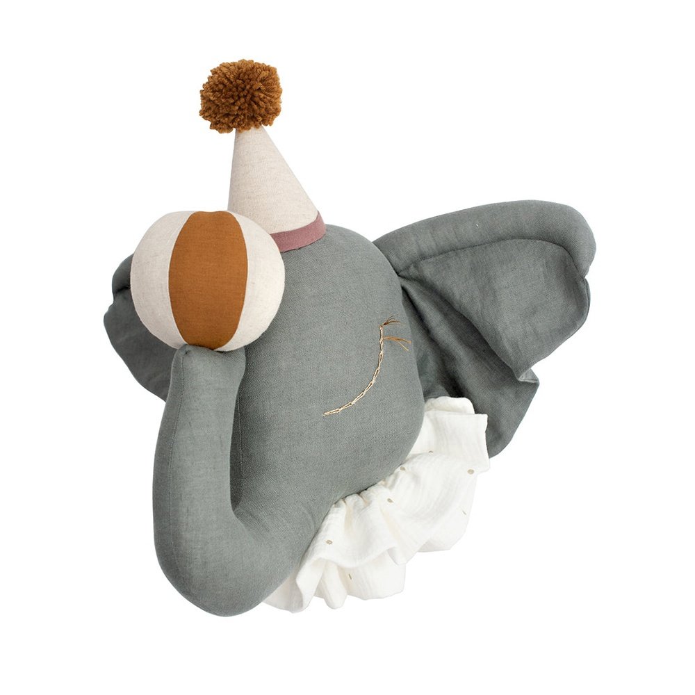 ELEPHANT CIRCUS WITH A BEIGE CAP - Wall Decoration - TilianKids