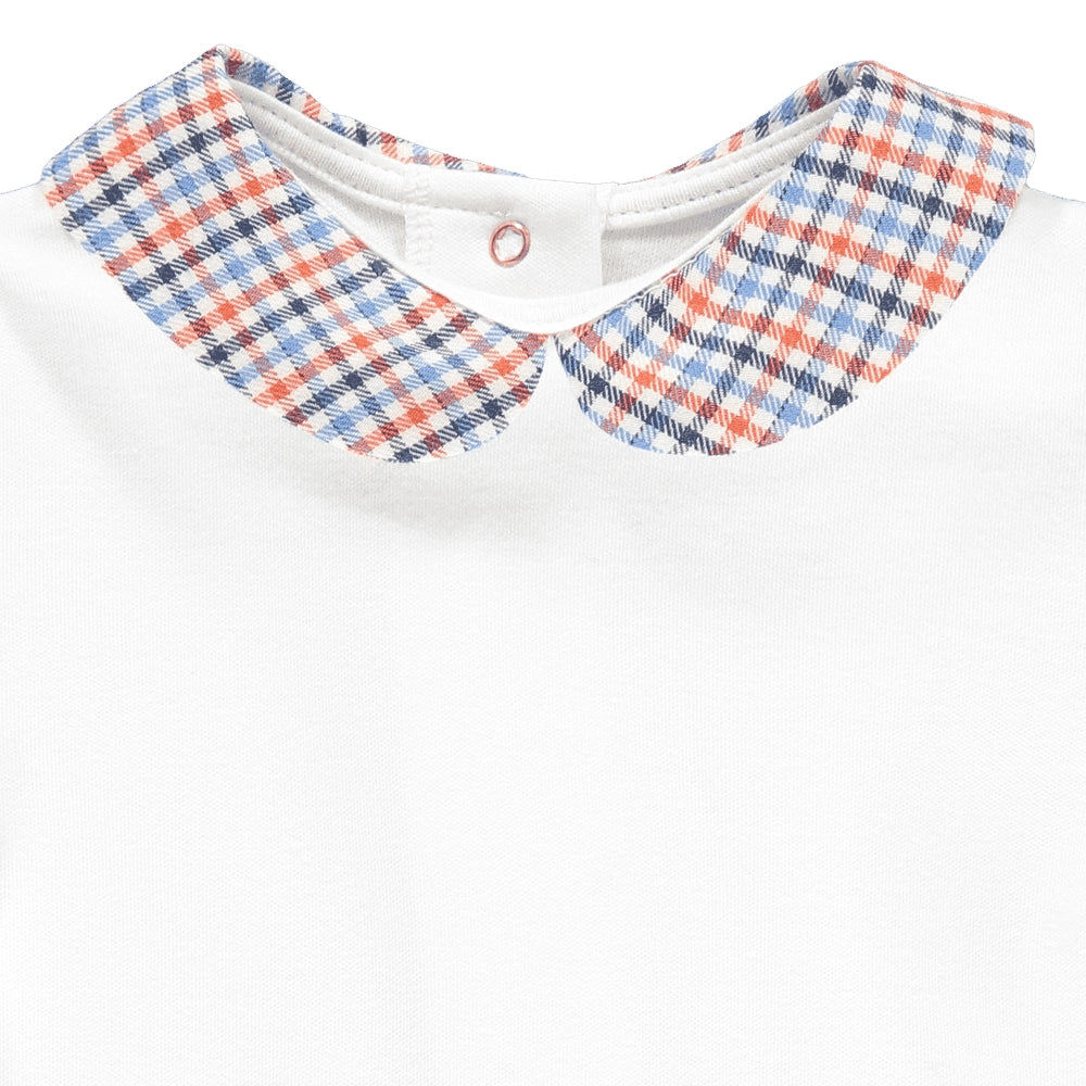 Baby Bodysuit with Check Collar - TilianKids