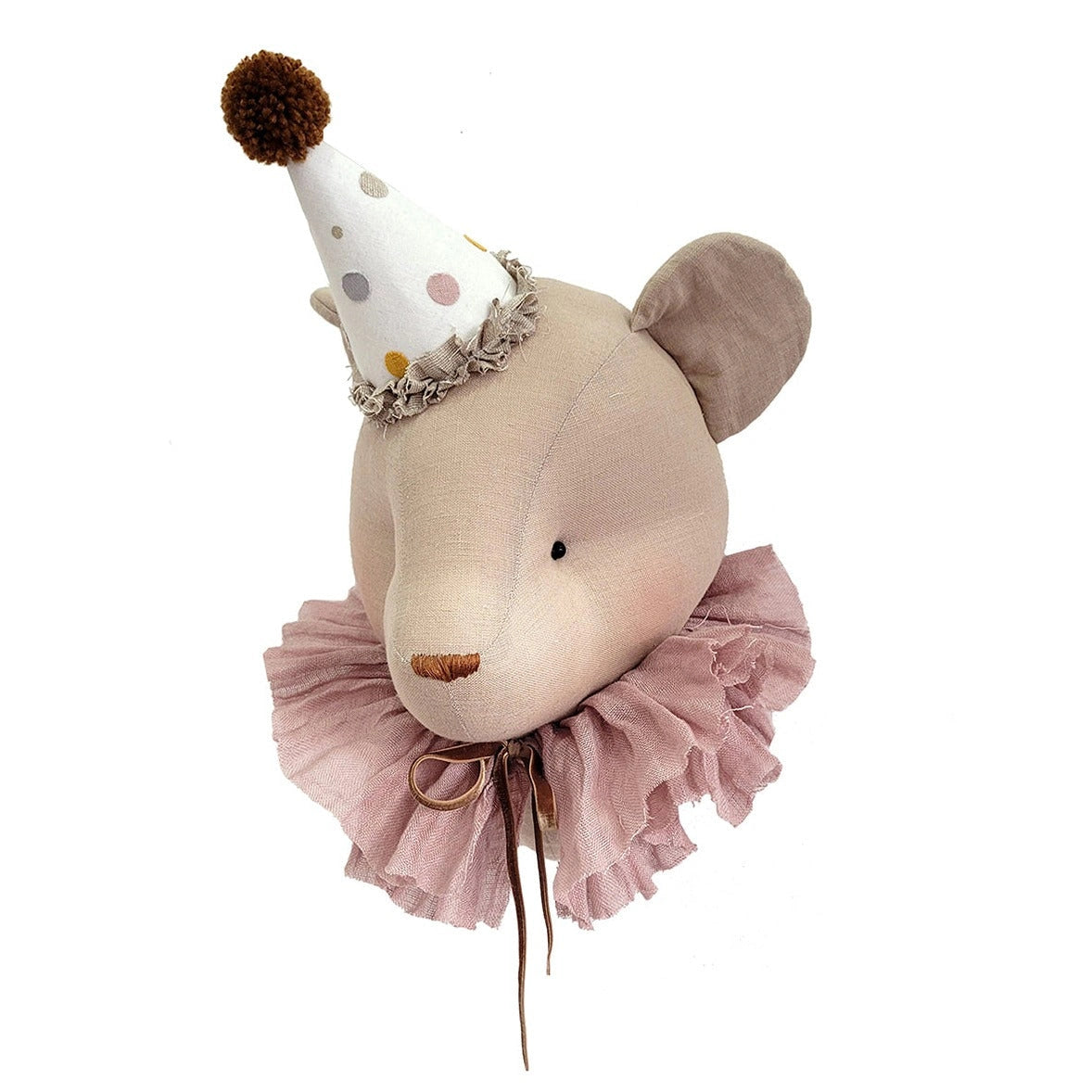 BEAR BEIGE WITH POWDER COLLAR - Wall Decoration - TilianKids