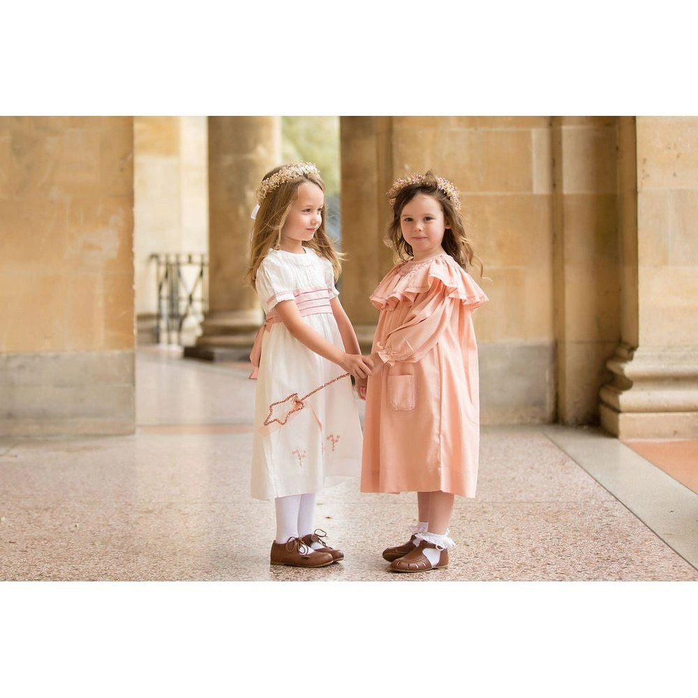 Blossom in Elegance: Hand-Embroidered Ceremony Dress for Kids - TilianKids