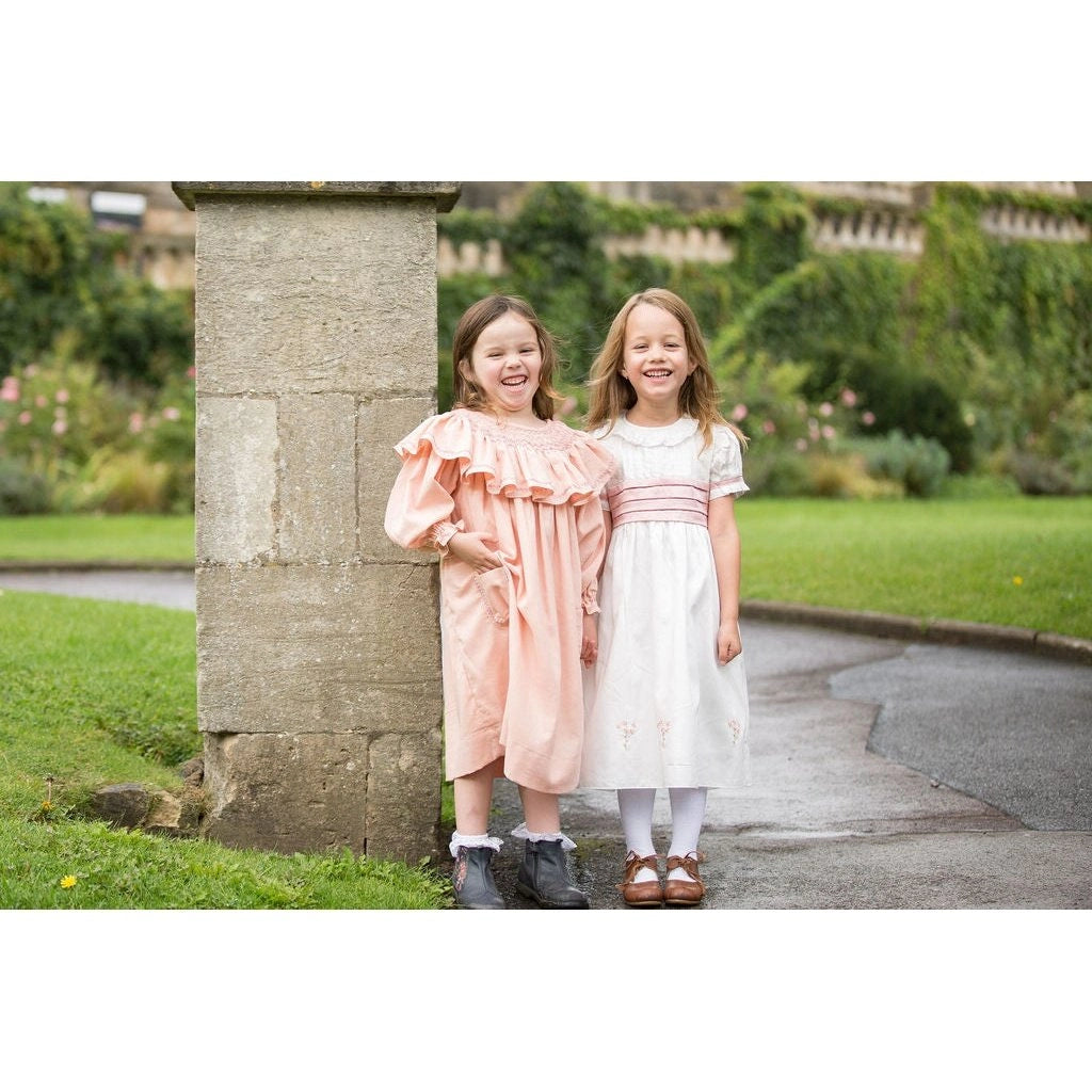 Blossom in Elegance: Hand-Embroidered Ceremony Dress for Kids - TilianKids