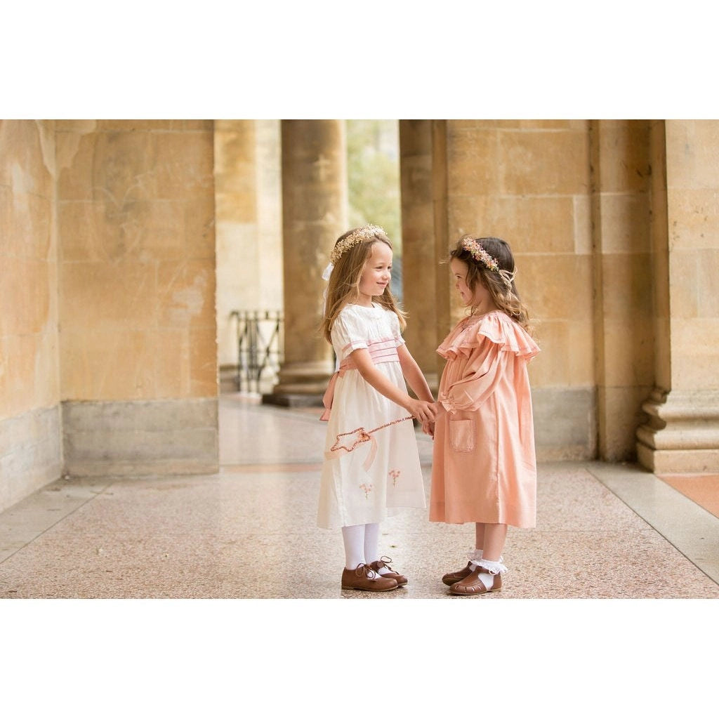 Blossom in Elegance: Hand-Embroidered Ceremony Dress for Kids - TilianKids