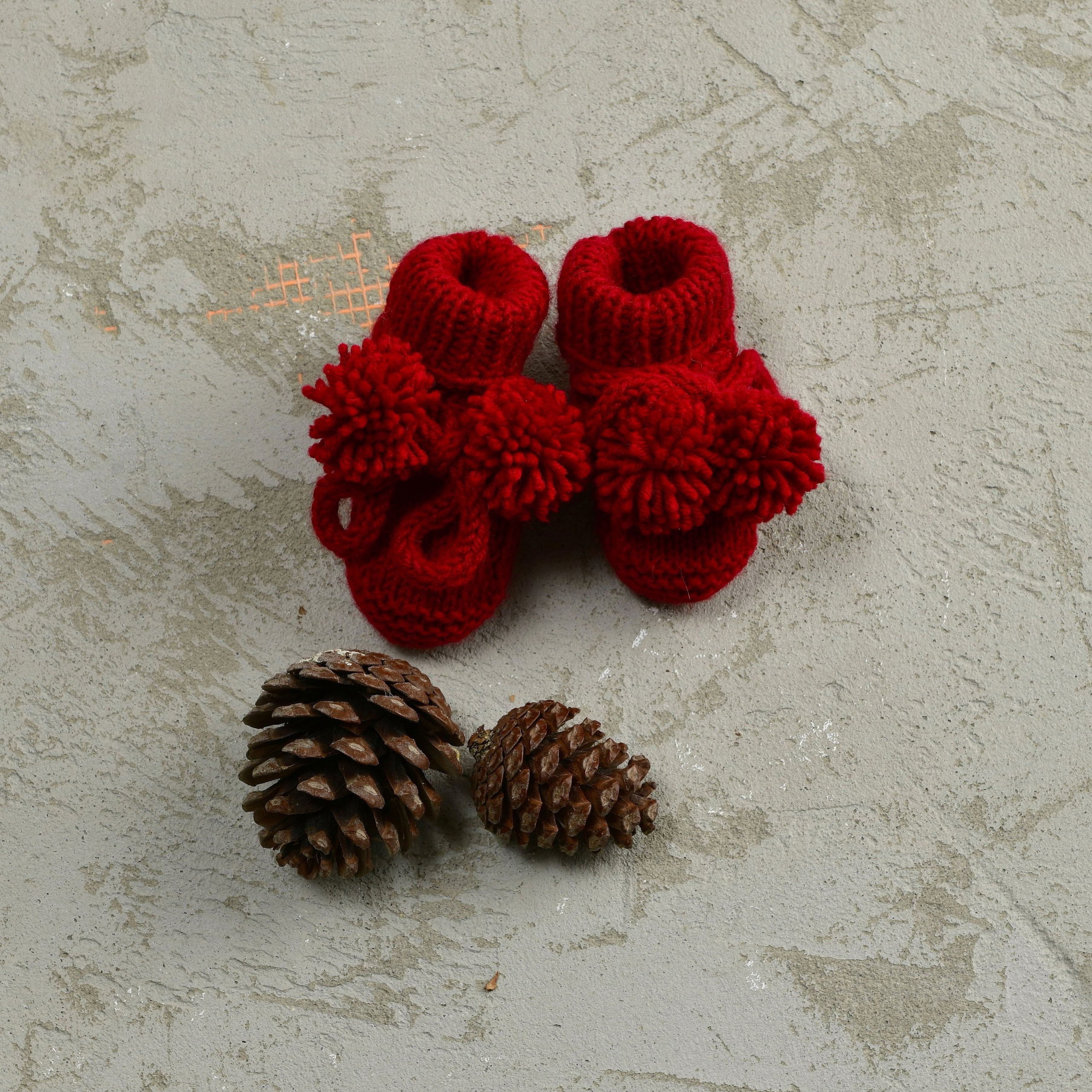 The Ruby Pom Pom Booties
