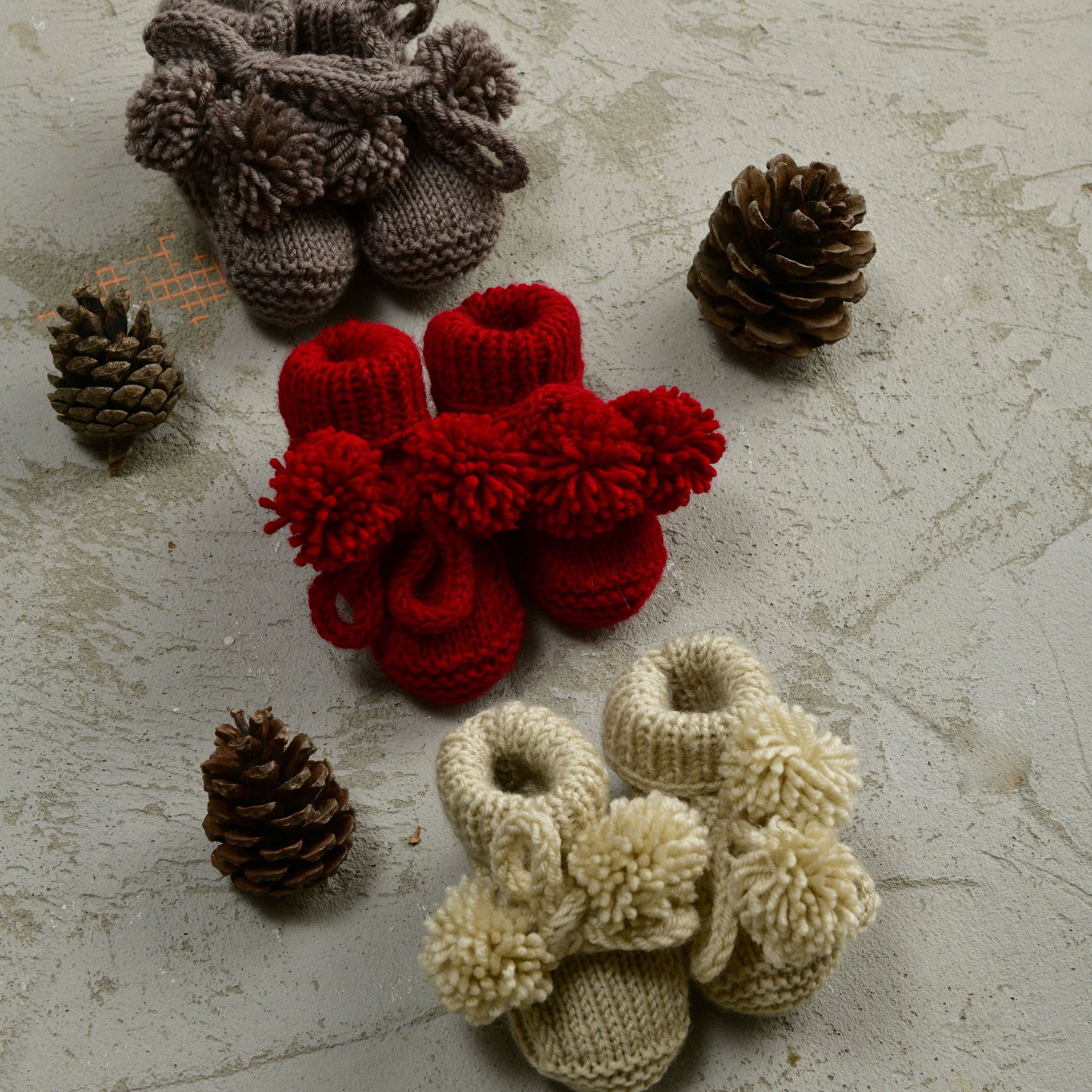The Ruby Pom Pom Booties