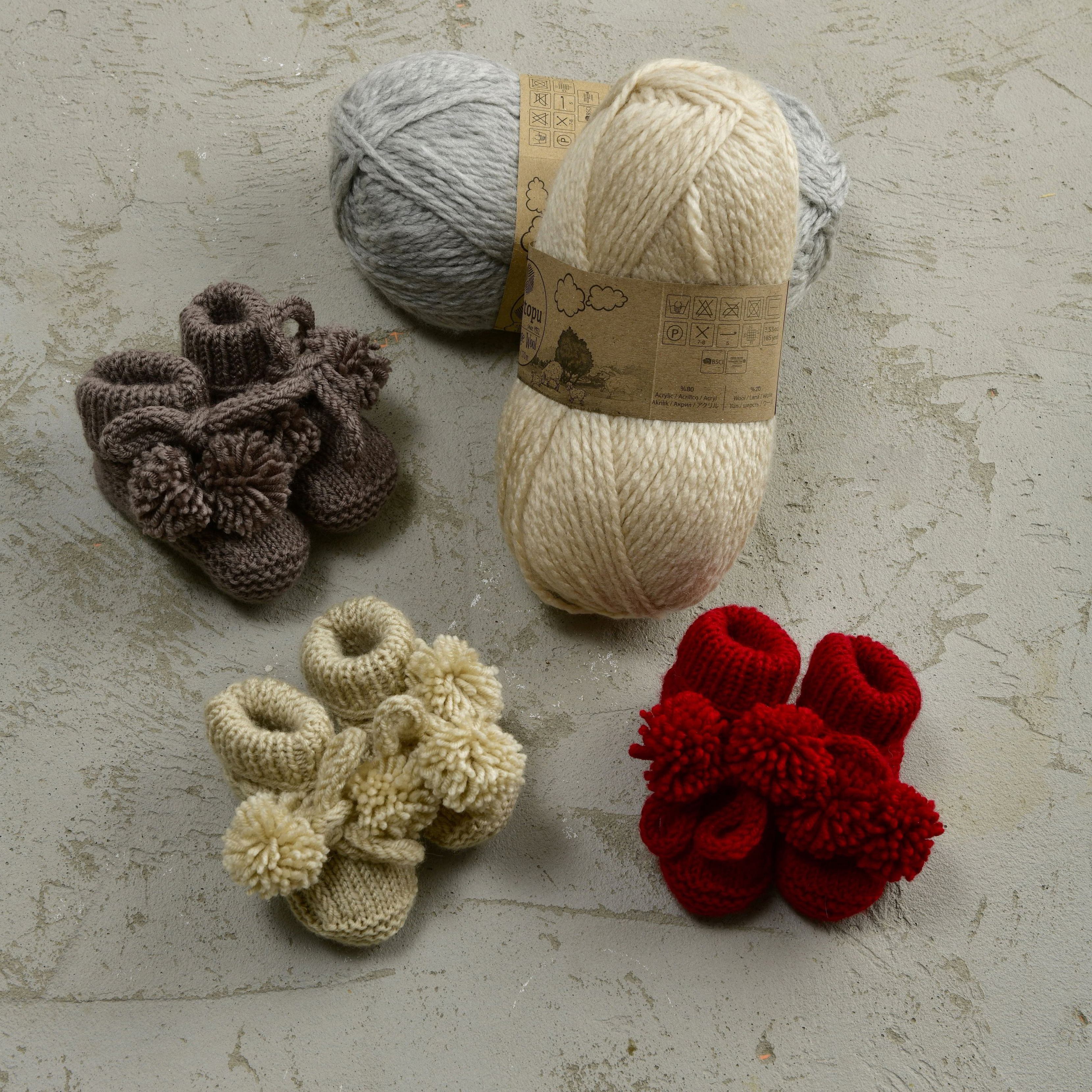 The Ruby Pom Pom Booties