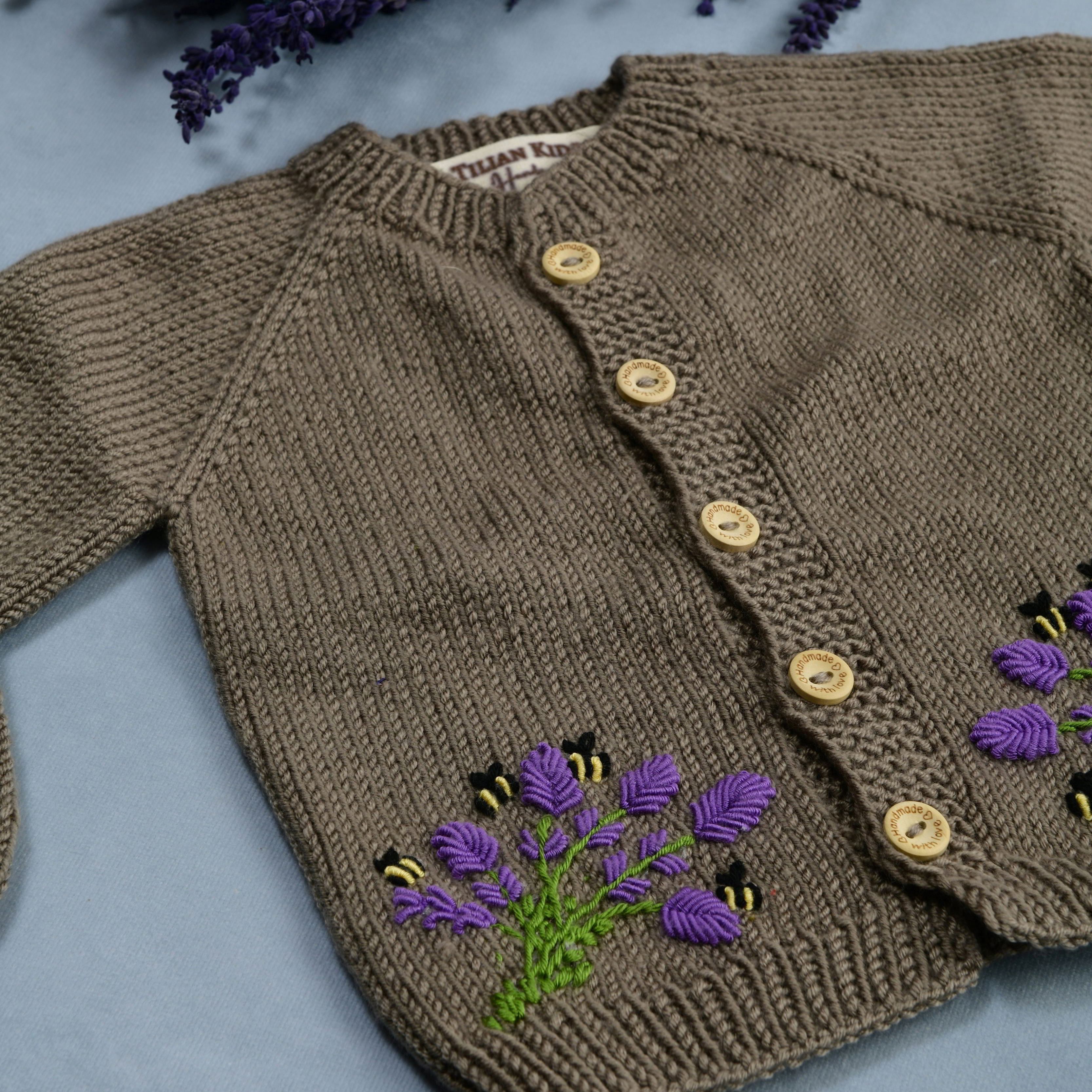 The Lavender & Bee Meadow Cardigan