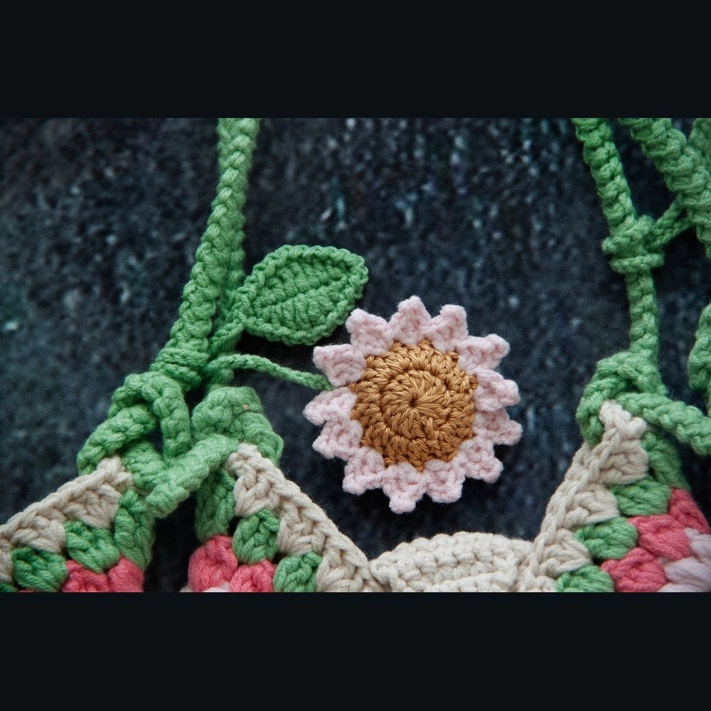 Sunflower Embroidered Knitted Girl's Bags - TilianKids