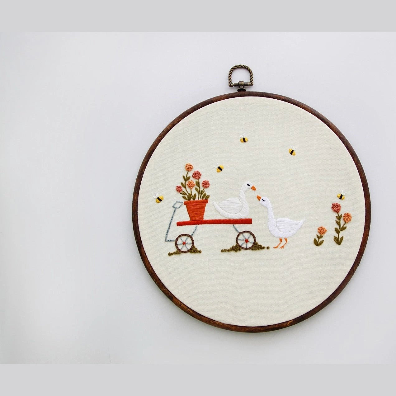 Hand Embroidered Duck Wall decor - TilianKids