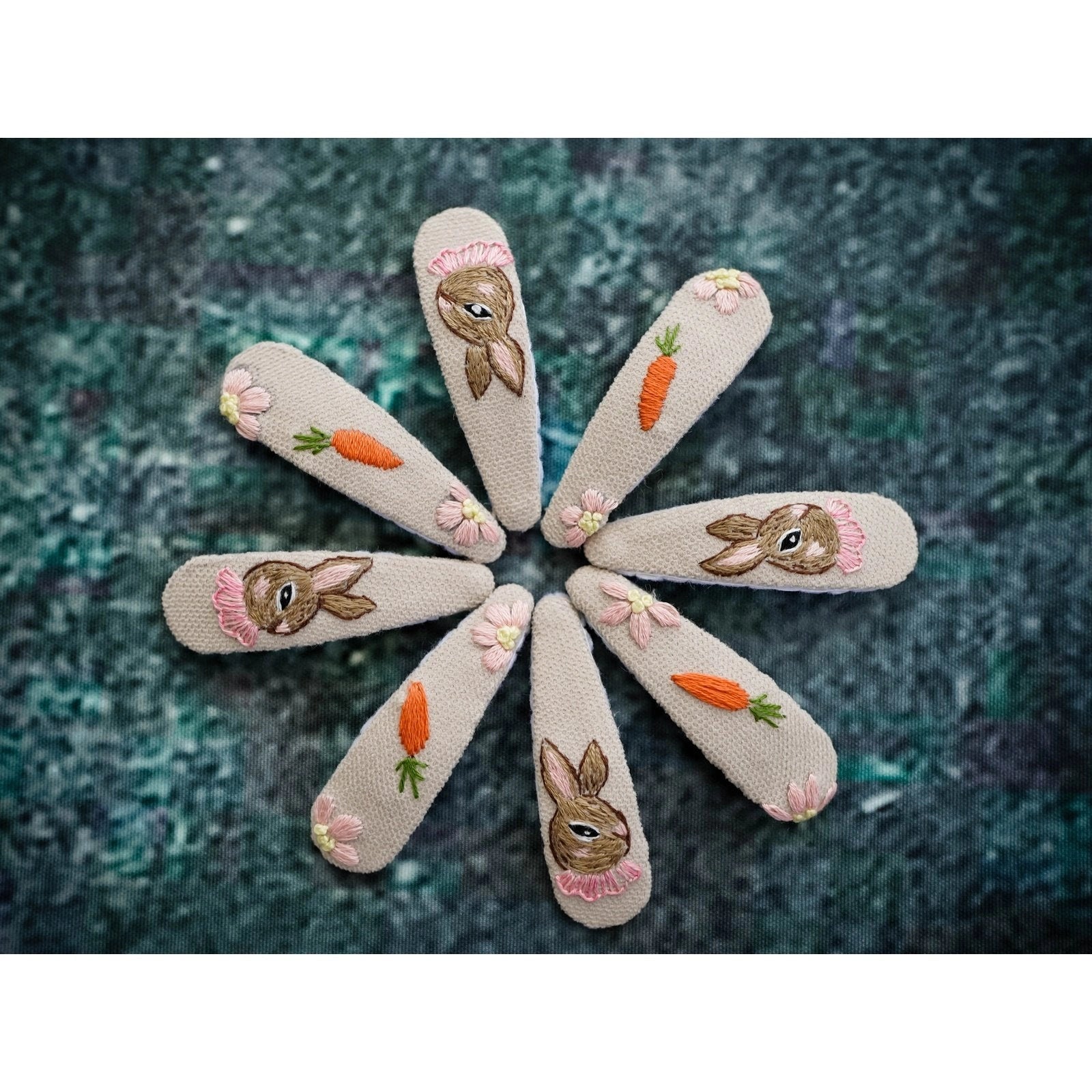 Giada Hand-Embroidered Hair Clips