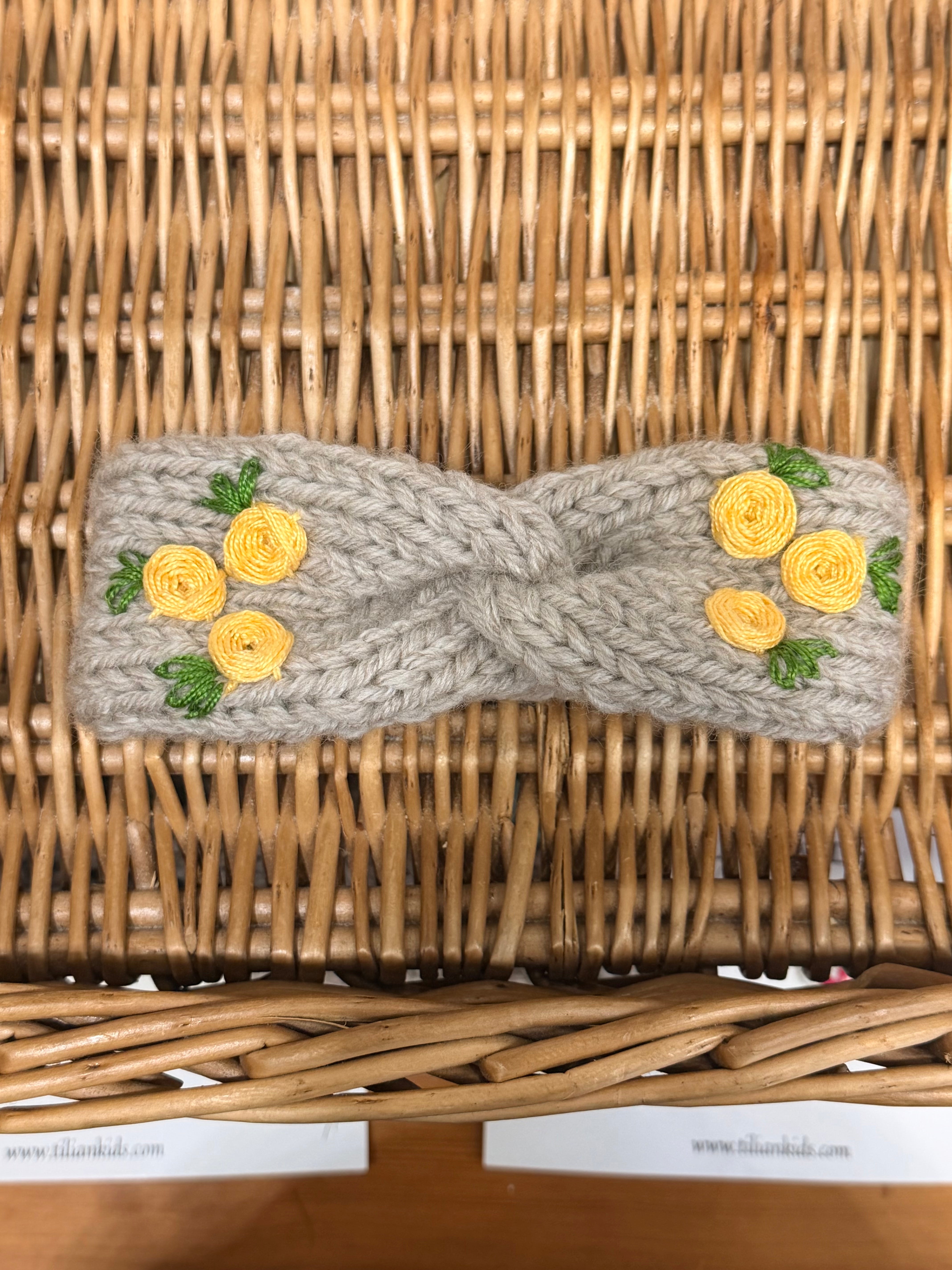 Handmade Knitted Floral Headband