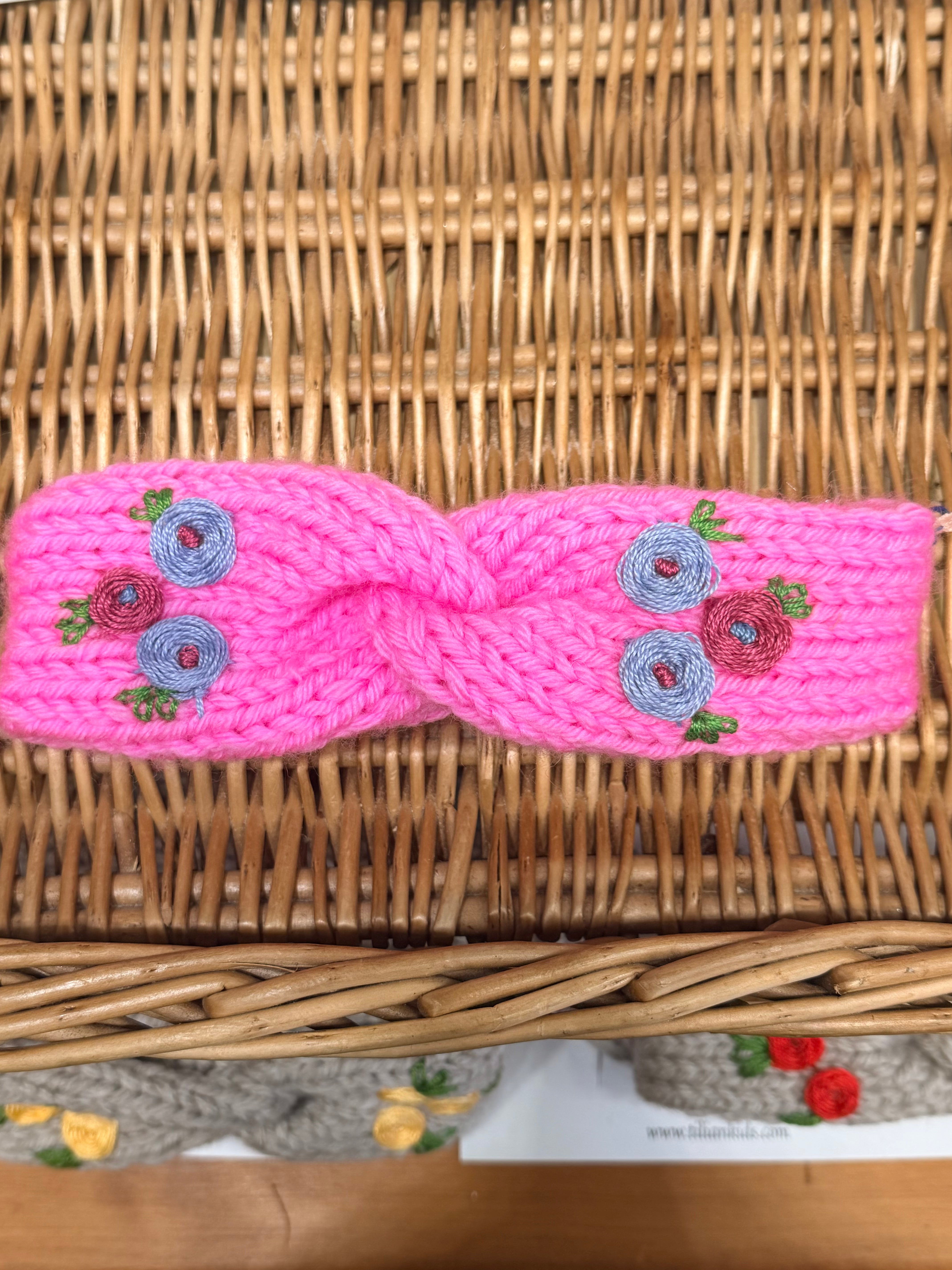 Handmade Knitted Floral Headband