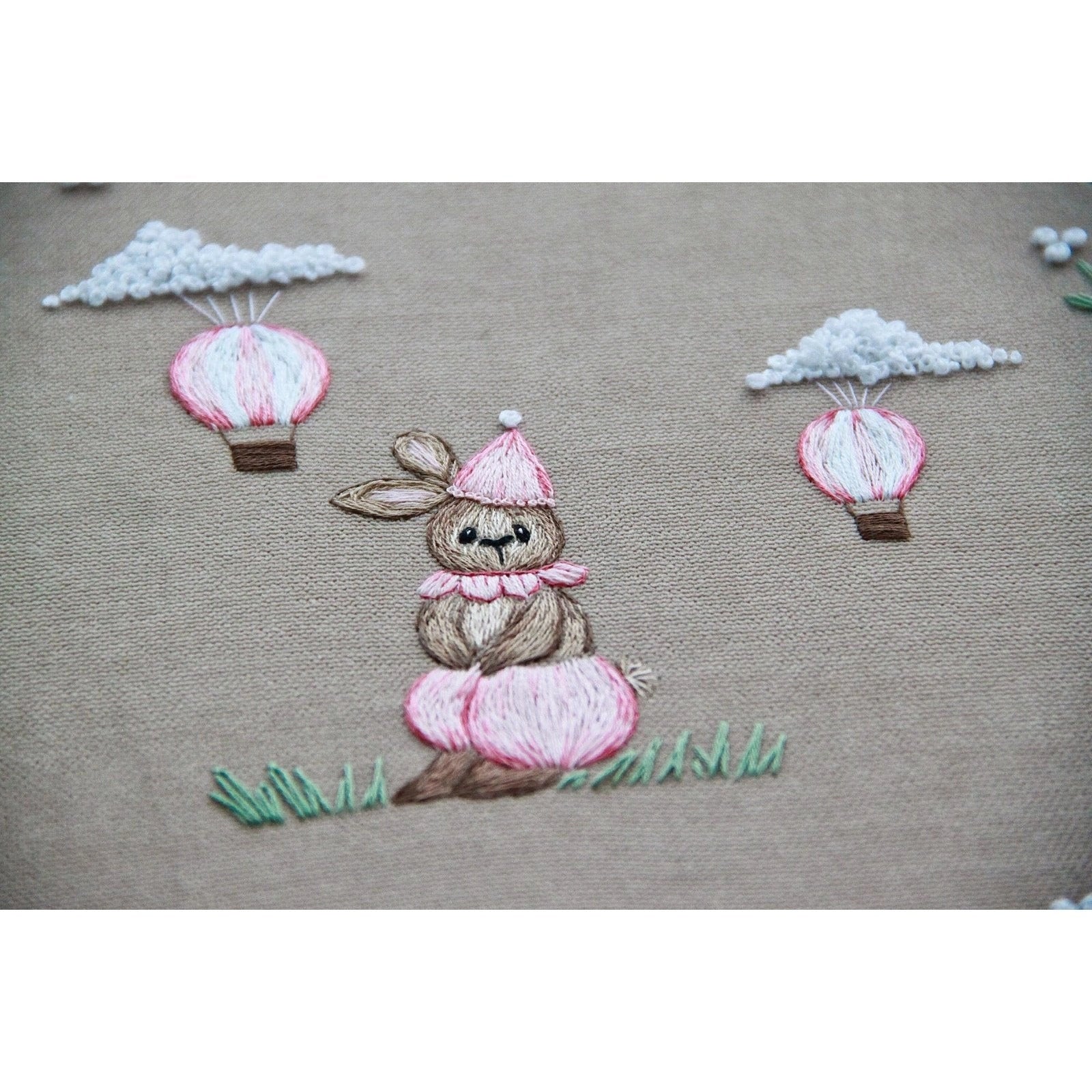 Hand Embroidered Bunny Brown Wall Decor - TilianKids