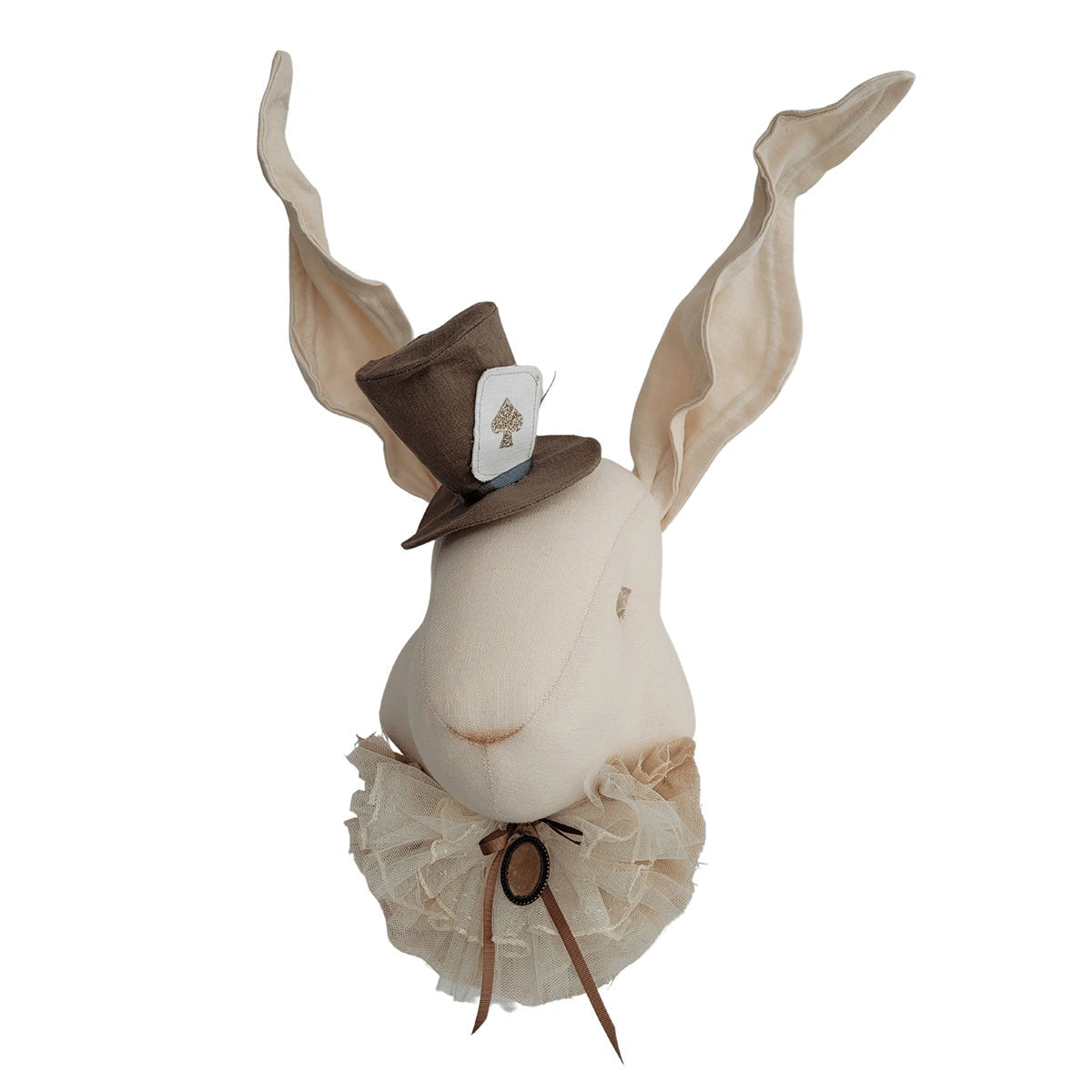 LINEN RABBIT FROM WONDERLAND LIGHT BEIGE MR.HATTER - Wall Decoration - TilianKids