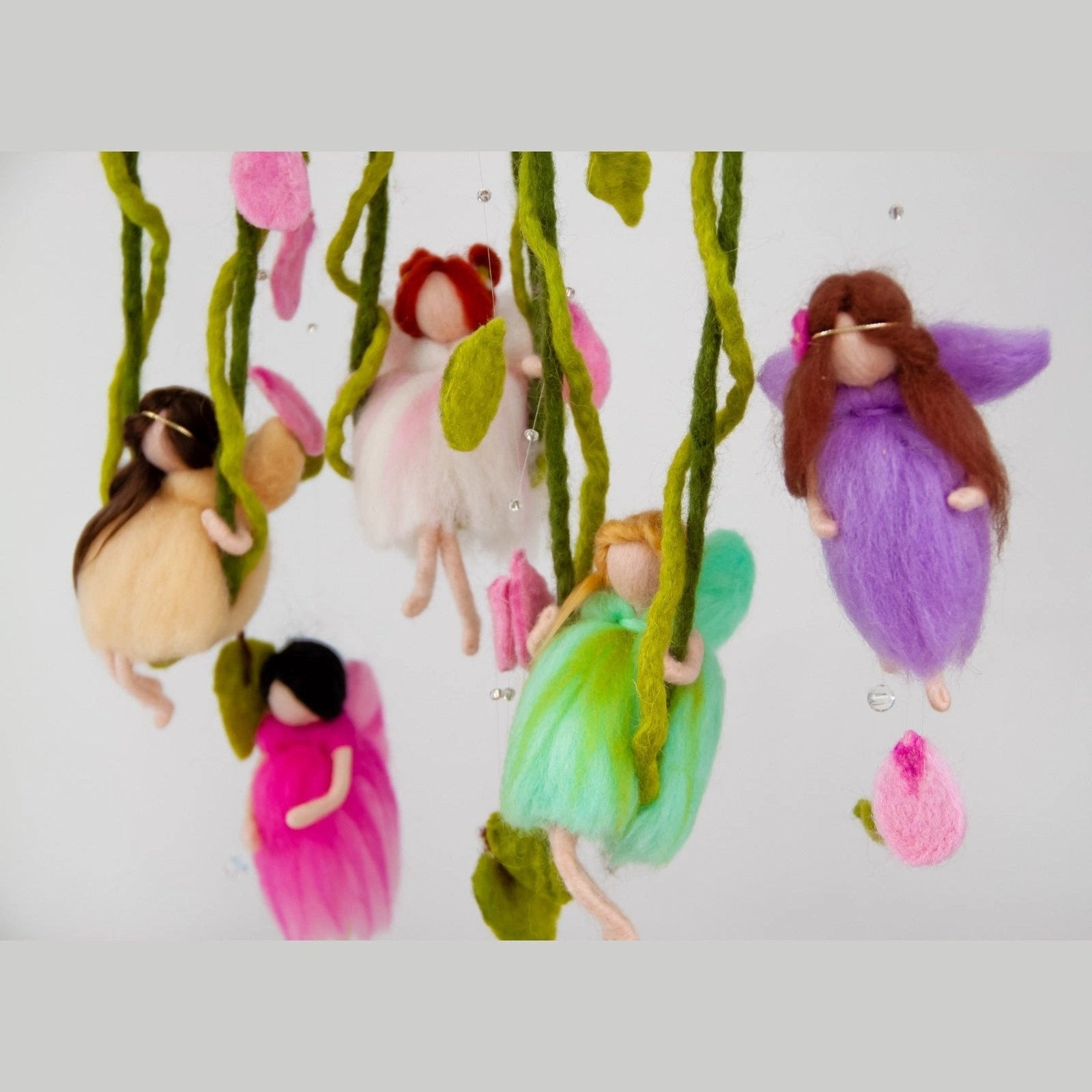 Colorful Fairies Felt Nursery Decoration - TilianKids