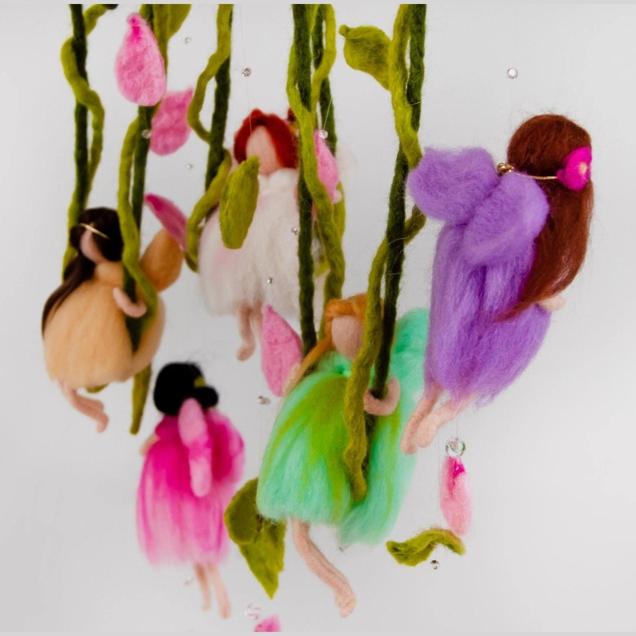 Colorful Fairies Felt Nursery Decoration - TilianKids