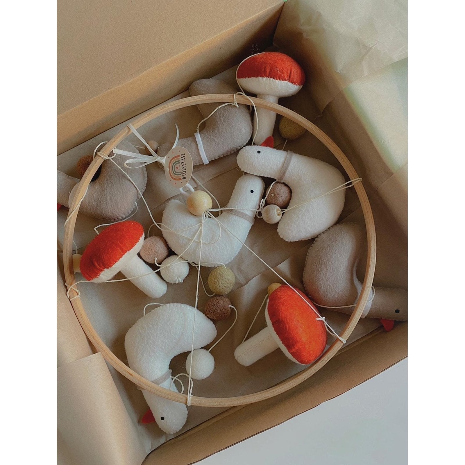 Mushroom design baby mobile - TilianKids