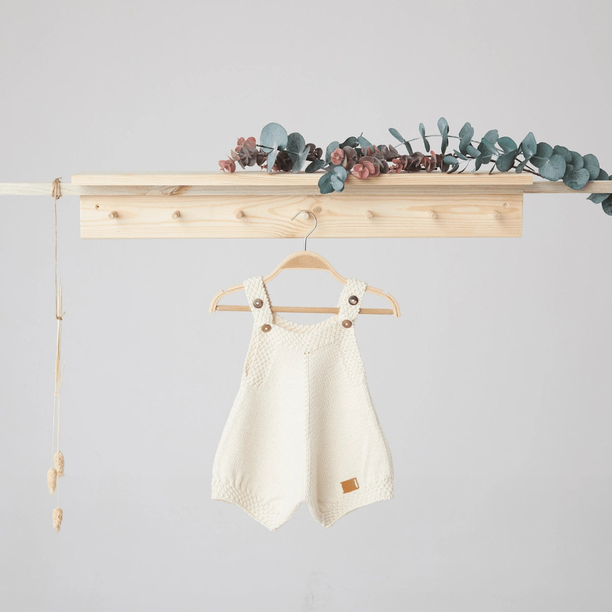 Natural Balloon Knitted Baby Romper