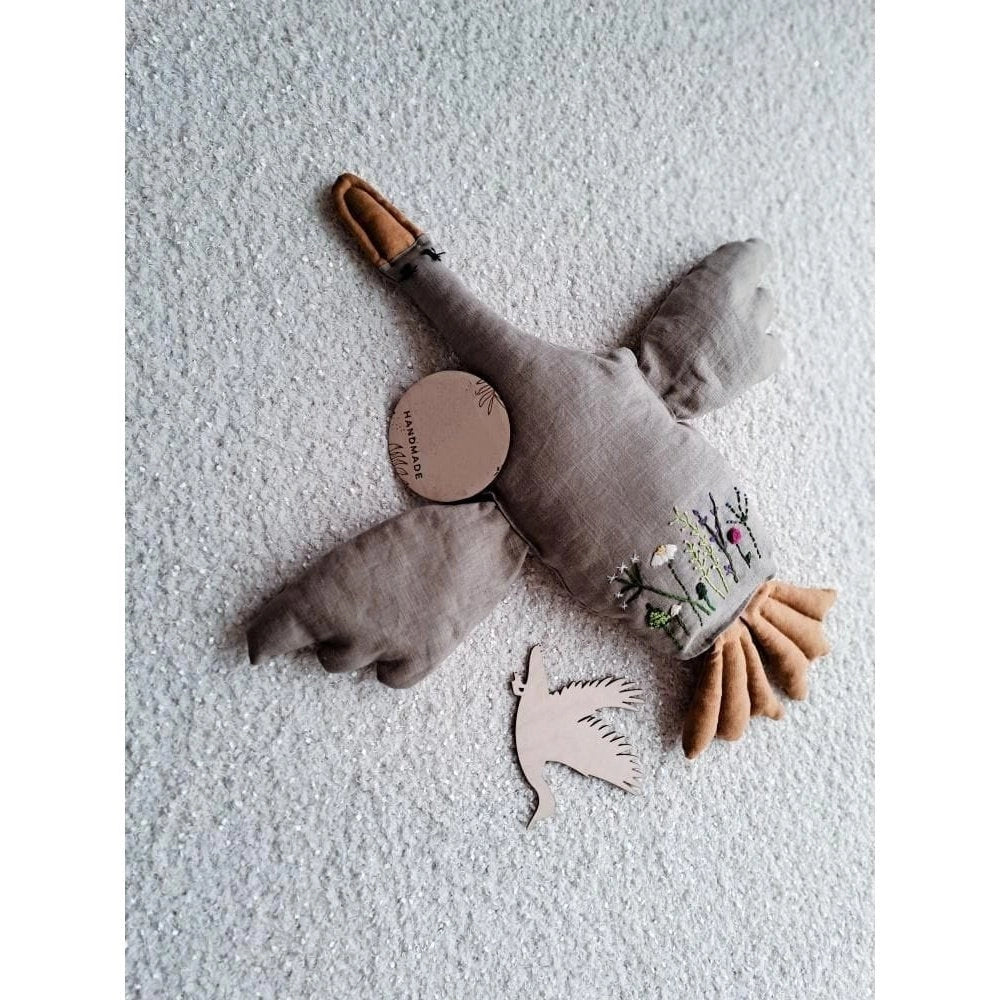 Handmade Flax Linen Goose Nursery Decor - TilianKids