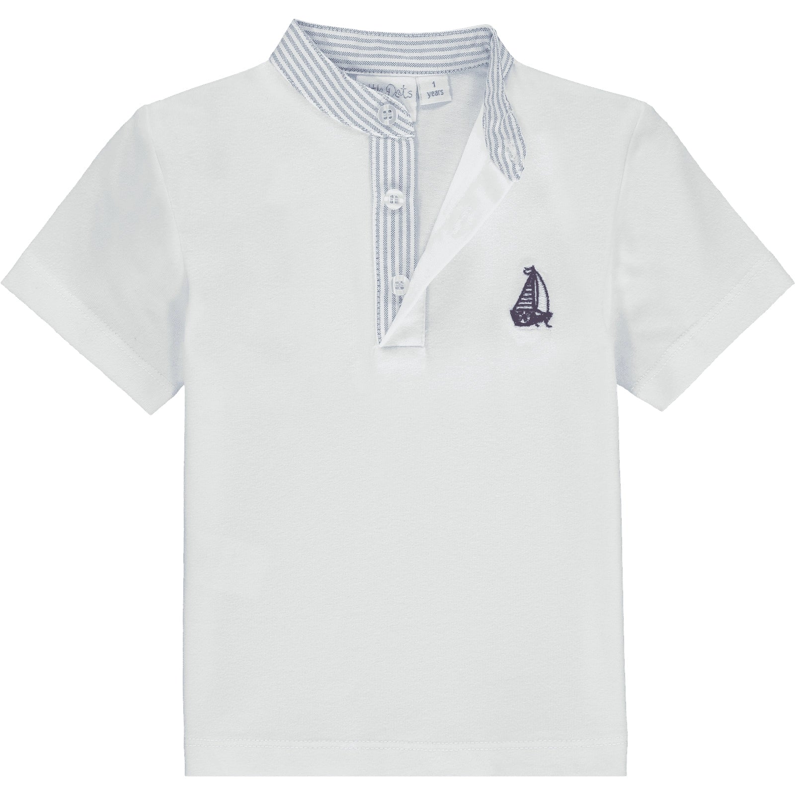 Polo Shirt with stripe stand up collar - TilianKids