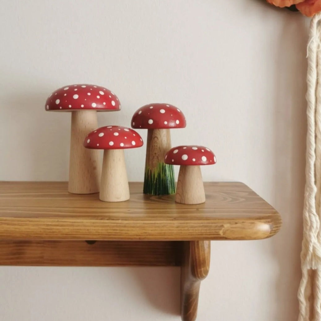 Wooden Red Mushroom Toy - TilianKids