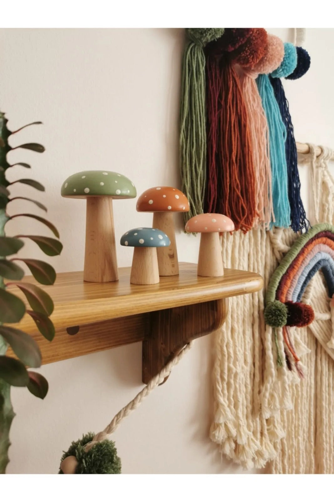Wooden Soft Mushroom Toy