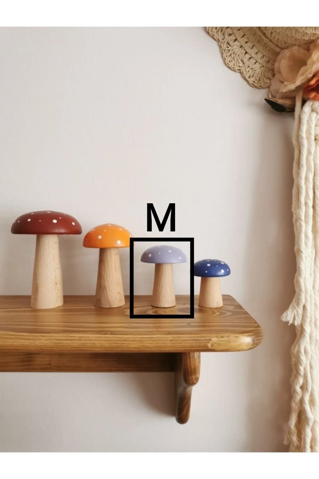 Wooden Retro Mushroom Toy