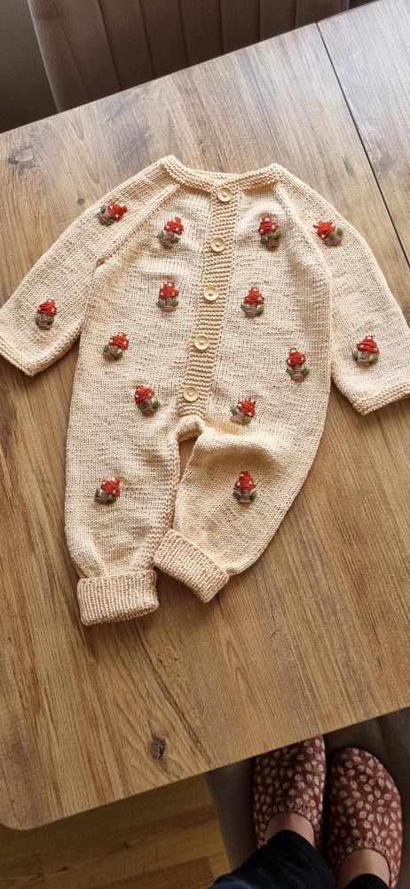 Iris Hand Knitted Baby Romper