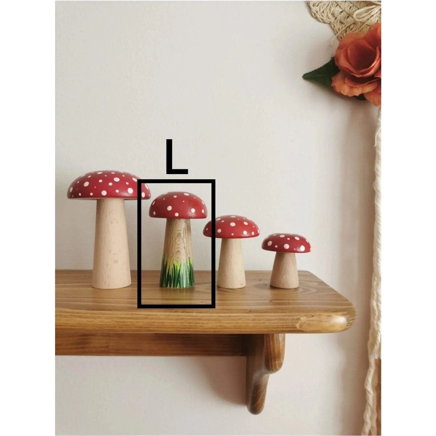 Wooden Red Mushroom Toy - TilianKids