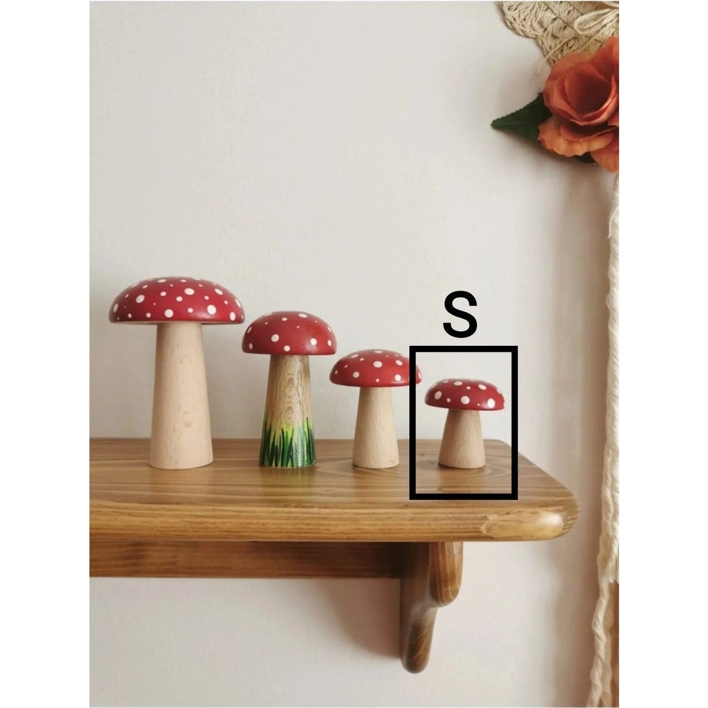 Wooden Red Mushroom Toy - TilianKids