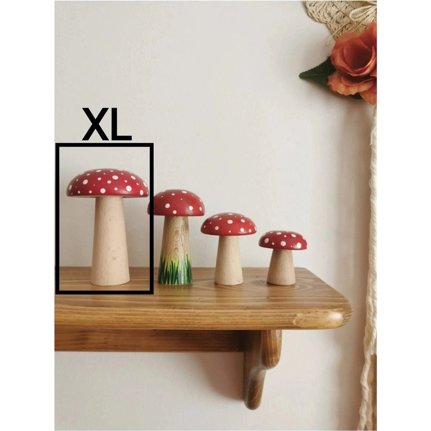 Wooden Red Mushroom Toy - TilianKids