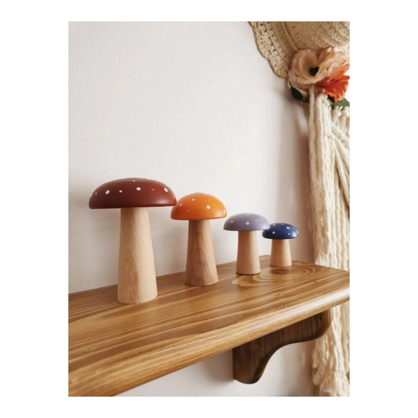 Wooden Retro Mushroom Toy - TilianKids