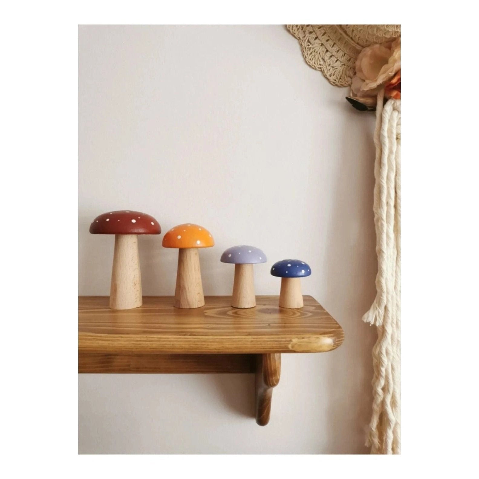 Wooden Retro Mushroom Toy - TilianKids