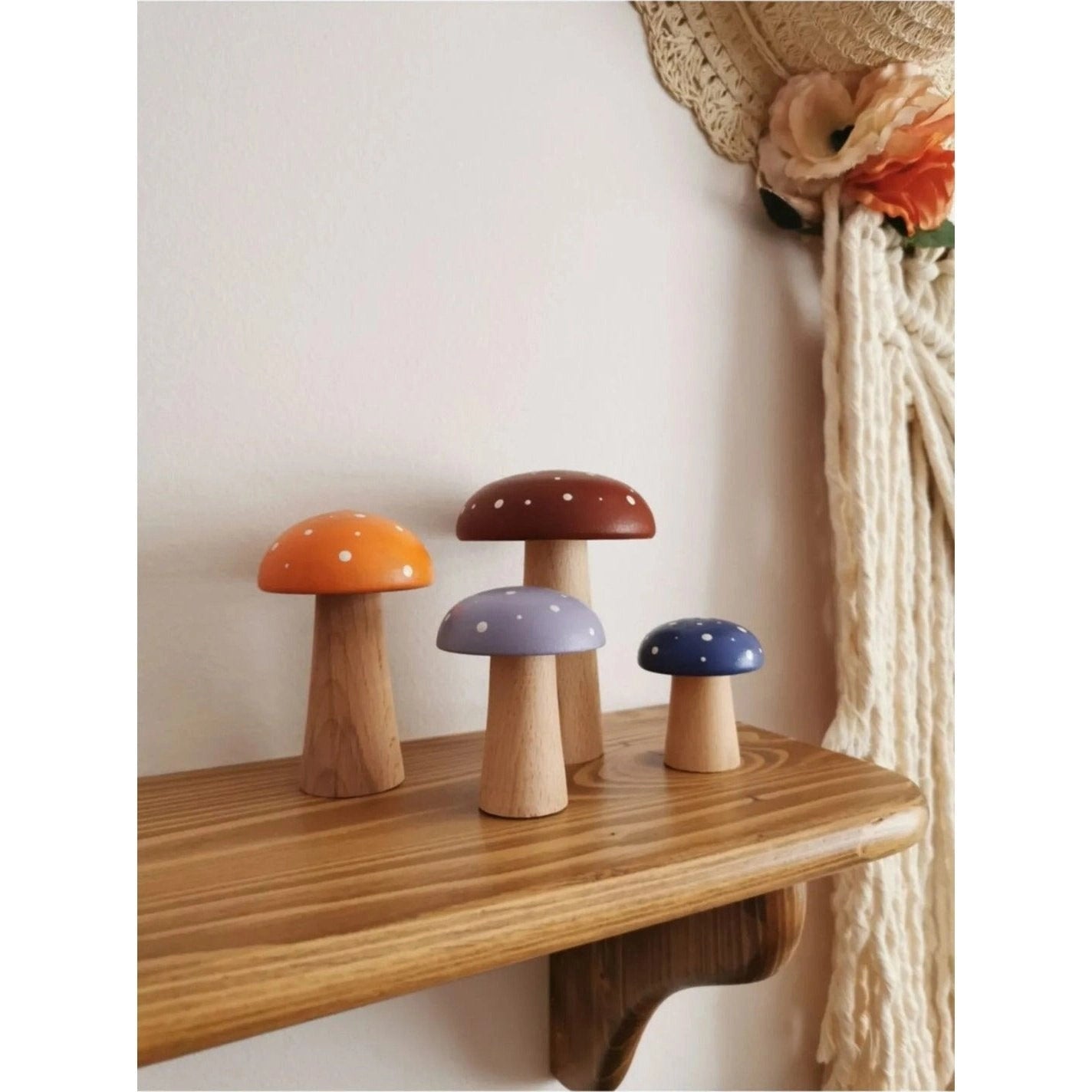 Wooden Retro Mushroom Toy - TilianKids