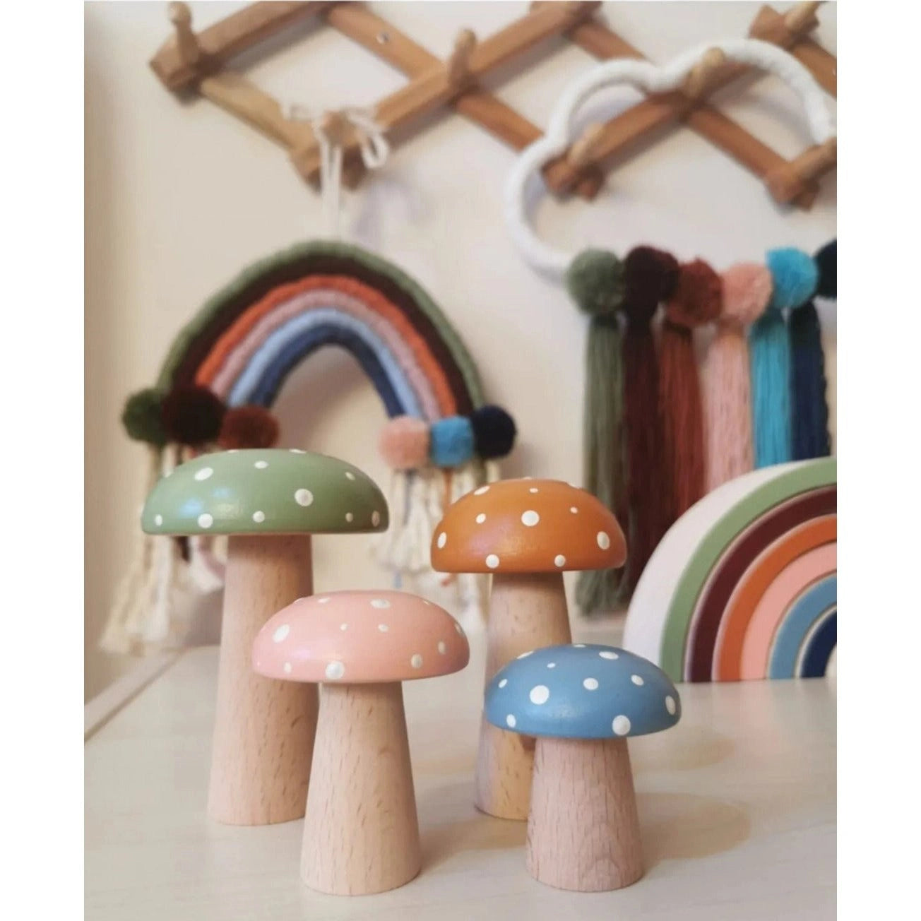 Wooden Soft Mushroom Toy - TilianKids