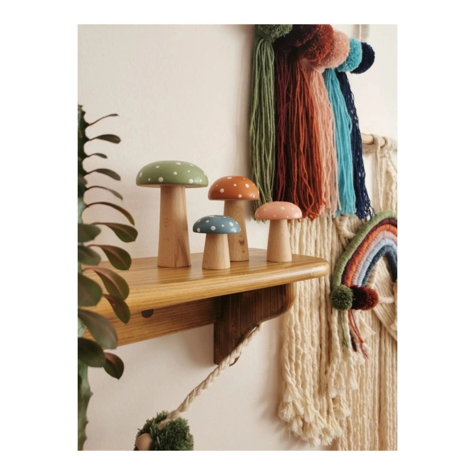 Wooden Soft Mushroom Toy - TilianKids