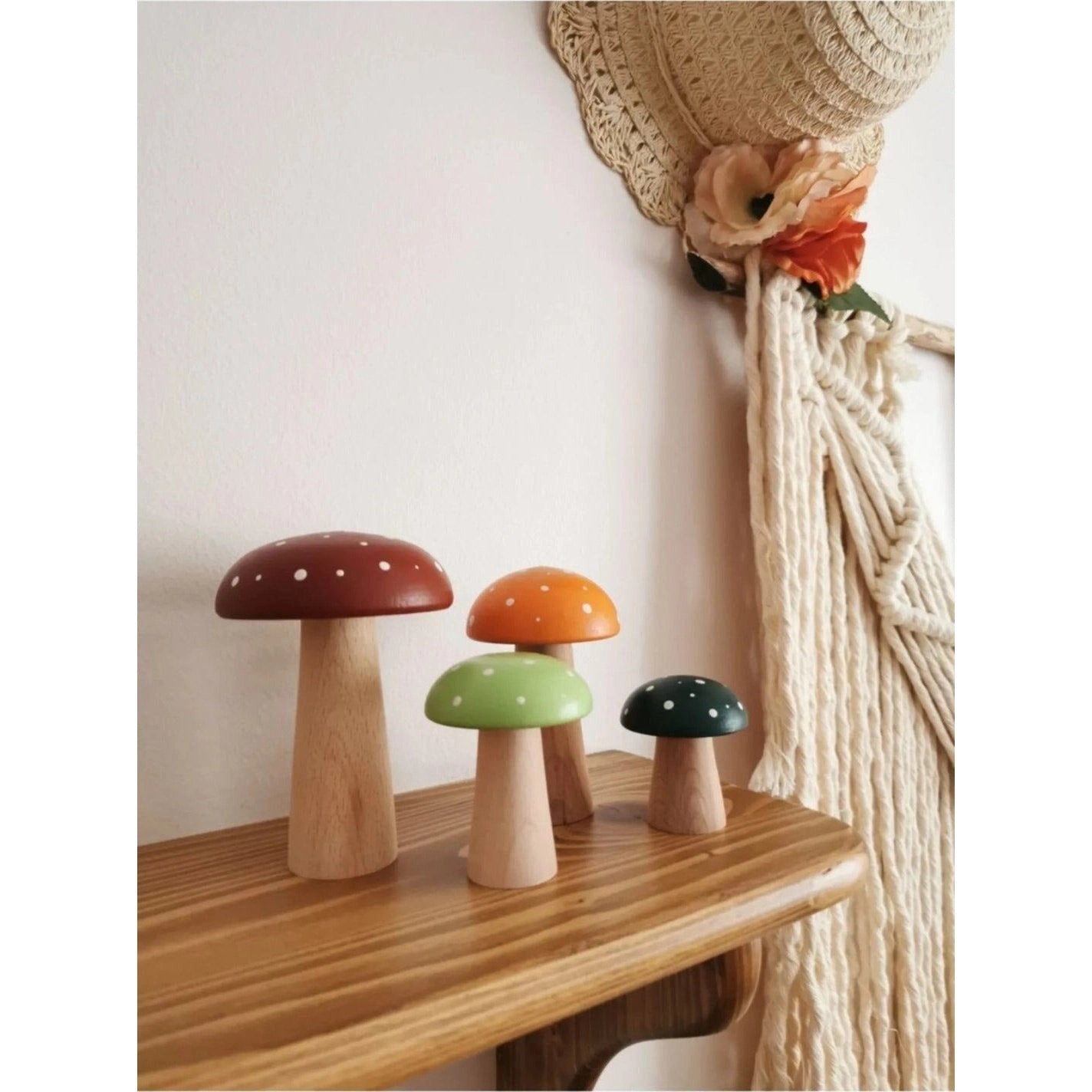 Wooden Vintage Mushroom Toy - TilianKids